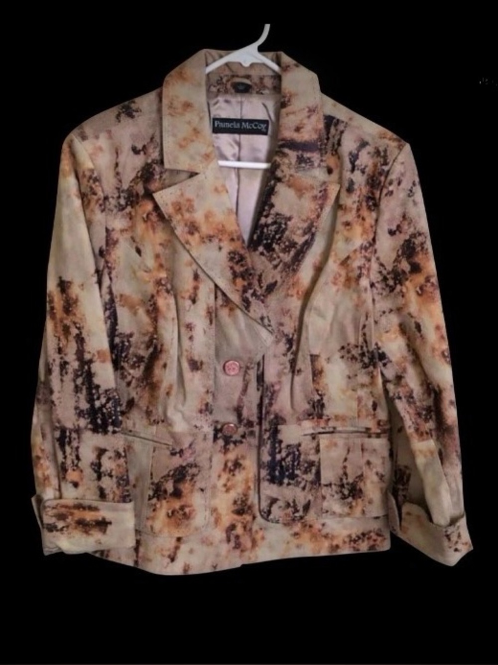Pamela McCoy Leather Jacket Blazer Large